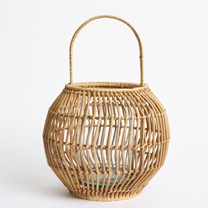 New design natural rattan <b>tealight</b> <b>holder</b> lantern wholesale prices candle display lanterns - Product Image 5