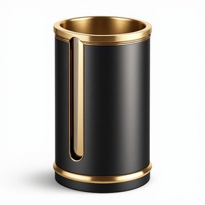 Portacepillos de Dientes de Metal Premium con Diseño Geométrico Minimalista para un Estilo de Baño Contemporáneo y una Decoración Elegante - Product Image 4