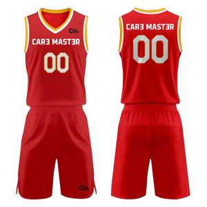 Uniformes de Baloncesto de Alta Calidad, Cómodos, Transpirables, de Secado Rápido, Antibacterianos, con Logotipo Personalizado, Nombre del Equipo, 100% Poliéster - Product Image 1