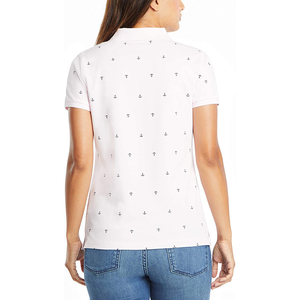 Camiseta Casual de Manga Corta con Logotipo Personalizado, Camiseta de Golf Blanca para Mujer, Polo Bordado para Mujer, Fabricante, Personalizado - Product Image 6