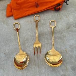 Meilleures ventes : Ensemble de couverts en laiton avec manches à motifs d'animaux de dessin animé, finition miroir dorée, cuillères à dessert en métal pour les fêtes - Product Image 6