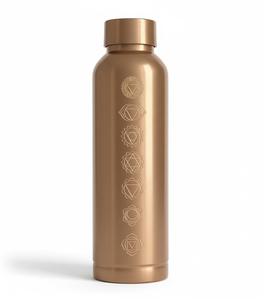 Premium <b>Copper</b> Water <b>Bottle</b> Engraved Chakra Design Handmade Leak Proof Pure <b>Copper</b> <b>Drinking</b> <b>Bottle</b> Reusable Ayurvedic - Product Image 6
