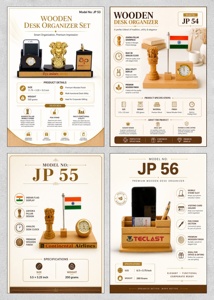 ปฏิทินตั้งโต๊ะไม้แบบสั่งทำพร้อมที่ใส่ปากกา ที่วางโทรศัพท์มือถือ ที่จัดระเบียบโต๊ะทำงาน ของขวัญพร้อมโลโก้สั่งทำ ขนาดมาตรฐาน - Product Image 2