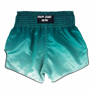 Pantalones Cortos de Muay Thai con Logotipo Personalizado para Hombre, Pantalones Cortos de Satén para Lucha, Pantalones Cortos de Entrenamiento con Cintura Elástica para Boxeo y MMA - Product Image 5
