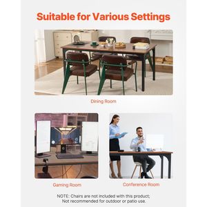 Tavolo da pranzo in legno rettangolo 71in per 6-8 persone tavolo da cucina marrone solo tavolo disponibile - Product Image 6