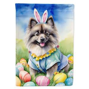 Keeshond Multicolor huevo de Pascua caza jardín bandera buzón decorativo patio Banner para Patio ilustraciones camas de flores patio césped signos - Product Image 1