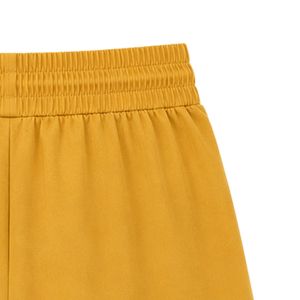 Shorts de sport jaune moutarde pour femmes, taille élastique avec cordon de serrage, pour la course, la gym, l'entraînement, décontractés, séchage rapide, vêtements de sport, personnalisables OEM - Product Image 3