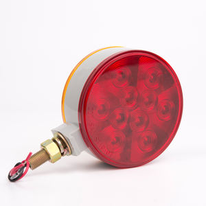 Feux de position LED double face ambre/rouge 20 LED pour camions lourds et remorques, montage sur goujon, feux de stationnement et de clignotement - Product Image 5