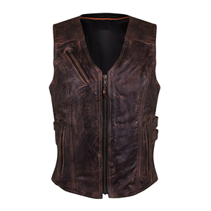 Chaleco Corto de Cuero para Mujer, Estilo Biker, Cuero Genuino, Personalizable, Precio de Fábrica OEM, Proveedor Mayorista - Product Image 2