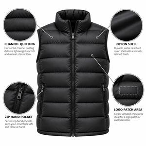 Chaleco acolchado para hombre con bolsillo, ligero, cálido, para aventuras al aire libre, ropa de invierno de primera calidad, estilo y calidad para exteriores. - Product Image 6