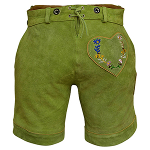 Premium ZASSON SPORTS Bavarian Lederhosen Traditional German Oktoberfest Trachten Genuine <b>Leather</b> Festival Shorts Model - Product Image 3