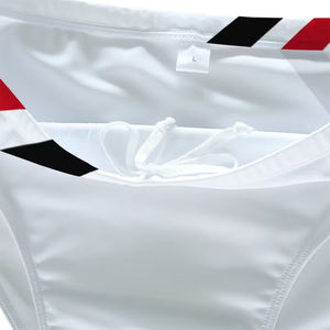 Lightweight <b>Men's</b> Solid Casual Beach <b>Short</b> <b>White</b> Four Way Stretch Summer Swimming Trunks with Elastic Waist Eco-Friendly - Product Image 6