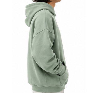 Vente en gros de sweats à capuche oversize unisexes personnalisés en coton molletonné épais, streetwear, fabricant de vêtements OEM ODM, marque privée, sur mesure - Product Image 3