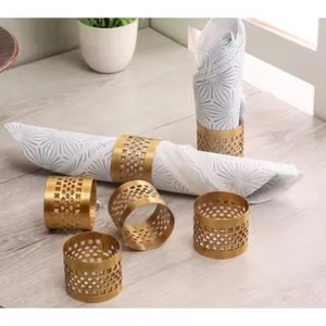 Anneau de serviette en métal professionnel pour la décoration de table de mariage, la réception, la décoration de salle à manger et la mise en place de banquets - Product Image 2