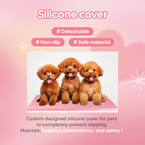 HEDYS GROOMING ปลอกกำจัดขนสัตว์เลี้ยงแบบกลมกันลื่น ทำจากซิลิโคน สำหรับสุนัขขนาดเล็ก (สีชมพู-กรมท่า) - Product Image 6