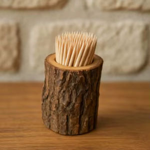 Recipiente grande de madera con acabado natural para almacenar arroz, pasta, frijoles e ingredientes secos - Product Image 1