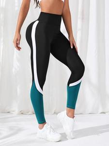 Leggings de sport taille haute super doux pour femme, motif uni, pour entraînement, yoga, course à pied, gym, fitness, avec poches - Product Image 2
