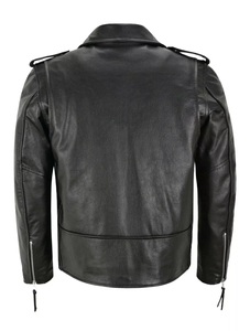 Custom Collar Windbreaker Riding Motorcycle Leather <b>Biker</b> <b>Jacket</b> for Men and Women Zip Style Leather Coat Long Sleeve Slim Fit - Product Image 2