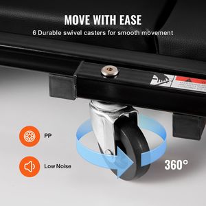 Attrezzo Riparazione Auto: Sdraio Pieghevole Z-Garage con Capacità di Carico 450 Libbre, 40 Pollici Sgabello da Meccanico con Ruote, 6 Ruote Universali Imbottite - Product Image 5