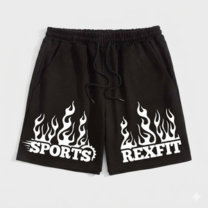 REXFIT SPORTS Pantalones Cortos Deportivos para Hombre con Estampado Gráfico, Cintura Elástica, Fabricante Personalizado, Pantalones Cortos de Entrenamiento para Hombre - Product Image 4