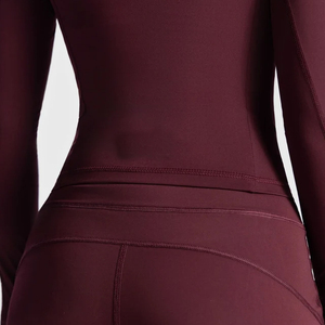 Veste de sport pour femme à séchage rapide, extensible dans quatre directions, respectueuse de l'environnement, protection solaire, doublure en spandex/polyester, coupe ajustée pour le yoga - Product Image 5