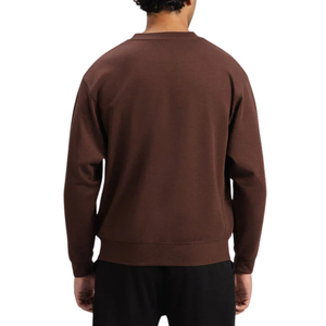 Sudadera de Hombre Oversize con Cuello Redondo y Manga Raglán, Color Liso, Casual, de Algodón Tejido, Invierno, Bordada, Ecológica - Product Image 2