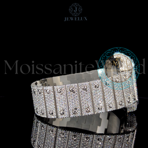 Luxury <b>Mens</b> Hip Hop Moissanite Diamond Stainless Steel <b>Watch</b> <b>for</b> Street Fashion Business Events and Premium Gift Collections - Product Image 3