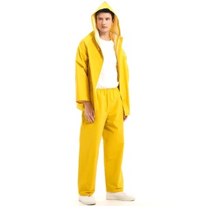 Custom Waterproof Rain Suit for Men & Women | <b>PVC</b>/Polyester Rainwear | Hooded Rain Jacket & <b>Pants</b> Set | - Product Image 2