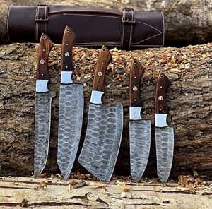 Premium Damascus Steel Chef <b>Knife</b> <b>Set</b> with Wood Handle Design for Home Kitchen Cooking Food Preparation Chef <b>Knife</b> <b>Sets</b> - Product Image 2