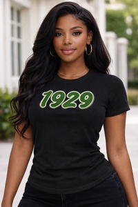 อิโอต้า ฟิ แลมบ์ดา ซอร์โรริตี้เสื้อยืดสีดำตัวอักษรกรีกเครื่องแต่งกายปีก่อตั้ง 1929 เสื้อยืดแขนสั้นผู้หญิงเสื้อยืดลำลองของขวัญ - Product Image 5