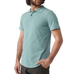 Polo de golf de color sólido para hombre, uniforme de negocios, 100% algodón, de alta calidad, con logotipo personalizado de moda. - Product Image 1
