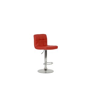 Sgabello da Bar Cromato Rosso - Product Image 1