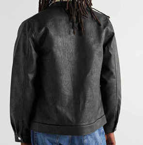 Bomber Style Mens Leather <b>Jacket</b> Good Quality Leather Made Zipper Closure OEM ODM Acceptable <b>Sheepskin</b> Leather <b>Jackets</b> And - Product Image 2