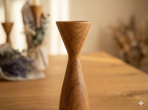 Unique Grain Wooden <b>Candle</b> <b>Holder</b> Celebrating Natural Wood Beauty And Organic Interior Styling - Product Image 3