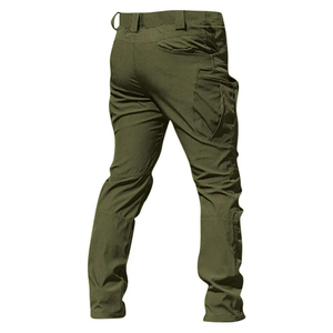 Men's <b>Olive</b> <b>Green</b> Cargo Pants Workwear <b>Trousers</b> with Multiple Pockets Design for Professional Workwear and Daily Wear - Product Image 3