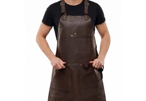 Thick Genuine Leather Smell Proof Heavy Duty Multi-Function Apron for Metal Finishing Buffing-Professional Industrial Protection - Product Image 4