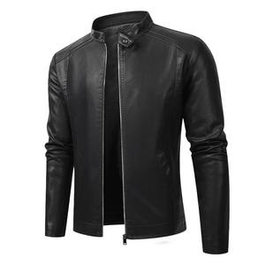 Buenos Precios Chaqueta de Cuero de Piel de Oveja Genuina para Hombre con Cuello Alto y Logotipo Personalizado, Impermeable, Transpirable, Informal, para Invierno - Product Image 5