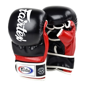 Gants de boxe d'entraînement professionnels en cuir avec fermeture à boucle et crochet, gants de sparring de Muay Thai et de kickboxing, rose, rouge, bleu, jaune - Product Image 1