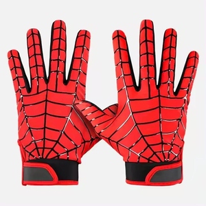<b>Spider</b>-<b>Man</b> Full Finger Breathable Sports <b>Gloves</b> Red Black Non Slip Spandex Women All Seasons Customized Logo Pull on Closure - Product Image 3