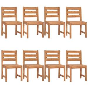 Conjunto de Comedor de Jardín de Madera Maciza de Teca Marrón de 9 Piezas, Duradero, Versátil y Elegante - Product Image 4