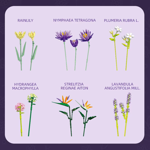 Ensemble de blocs de construction en forme de bouquet de fleurs, oiseaux du paradis, jouets à assembler pour enfants, décoration de la maison, cadeau de vacances pour la fête des mères, 891 pièces - Product Image 5