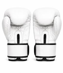 Gants de boxe en PU blanc avec sangle de poignet en velcro pour l'entraînement et le sparring des adultes - Product Image 6