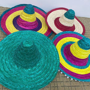 Sombrero de paja bordado a mano con logotipo para decoración de eventos, fiestas temáticas mexicanas y discotecas. - Product Image 1