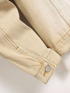 Chaqueta Vaquera para Hombre, Precio Económico Directo de Fábrica, Abrigo Vaquero Personalizado, Ropa Exterior Informal de Moda, Venta al por Mayor, Logotipo Frontal, Acabado Lavado - Product Image 2