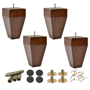 Patas de Sofá Cuadradas Cónicas de Madera Maciza, Repuesto para Muebles como Sofás, Sillas, Armarios, Sillones, Cómodas, Camas y Mesas - Product Image 3