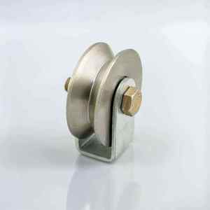 Sistema de Ruedas Moderno de Acero Inoxidable Pulido, Duradero, Deslizamiento Suave para Puertas, Ventanas, Garajes, Villas y Apartamentos - Product Image 1