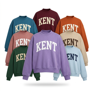 Sudadera de Forro Polar Extra Grande Estilo Coreano para Invierno, Cuello Redondo, Unisex, Informal, Transpirable, 100% Algodón - Product Image 1