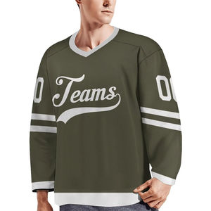 Jersey de Hockey sobre Hielo Sublimado Personalizado de Alta Calidad para Hombre con Capucha y Diseño con Cordones, de Secado Rápido y Transpirable - Product Image 2