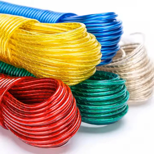 <b>Wall</b>-Mounted Retractable Waterproof Portable Eco-Friendly Clothing Organizer Flexible PVC-Coated Plastic Steel <b>Wire</b> Clothes Line - Product Image 6