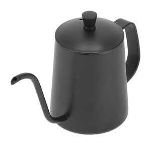 Tetera de Acero Inoxidable Negra con Boquilla de Precisión para Verter Café y Té, Apta para Uso Alimentario, para Cocina, Oficina, Cafetería, Hotel - Product Image 5